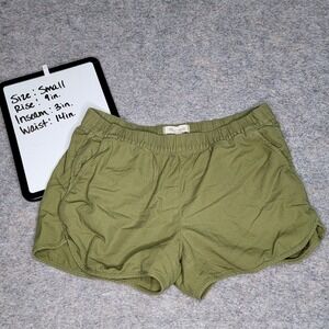 Madewell Olive Green Shorts Elastic Waist Casual Comfy Pockets Women's‎ Small